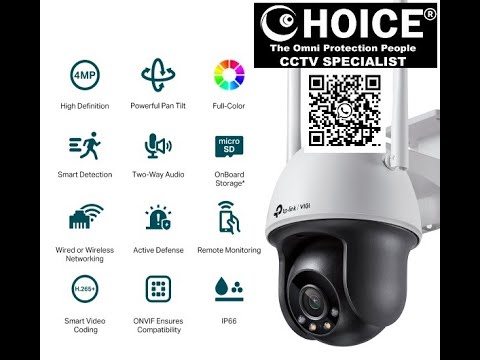 TP Link Pan Tilt Camera VIGI C540 W Mini 4MP WIFI Full Color Outdoor Network IPC Home Security Offic