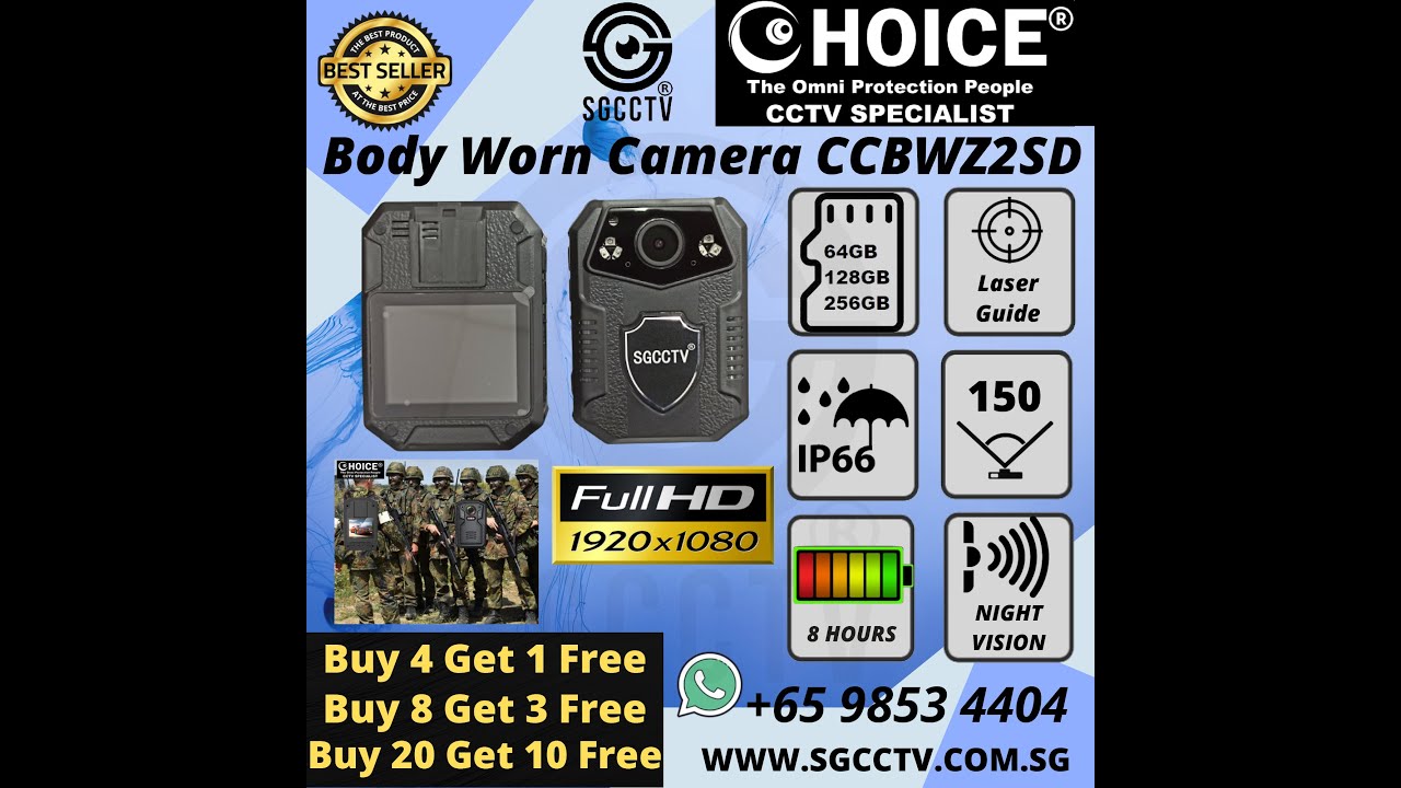 Body Worn Camera CCBWZ2SD  Police Body Worn  Cheapest Top 10 Best Body Cameras Night Vision SGCCTV