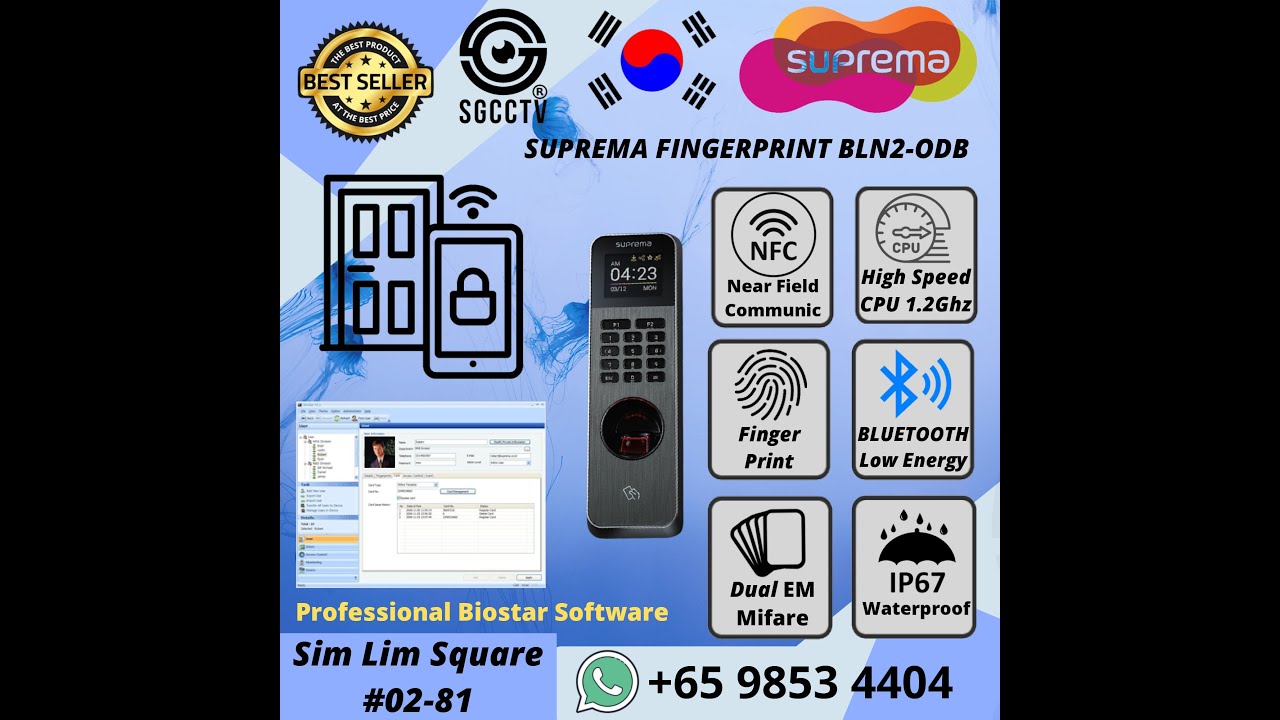 SUPREMA FINGERPRINT BLN2 ODB READER BIOLITE N2 BIOSTAR CONTROLLER Dual Frequency RFID IP67