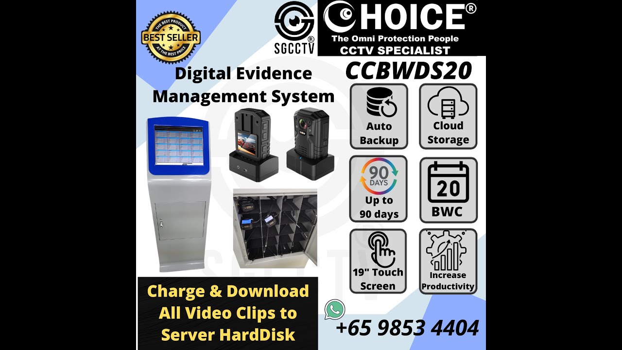 CCTV DOCK STATION CCBWDS20 20 PORTS POLICE BODY WORN DIGITAL EVIDENCE MANAGEMENT SYSTEM