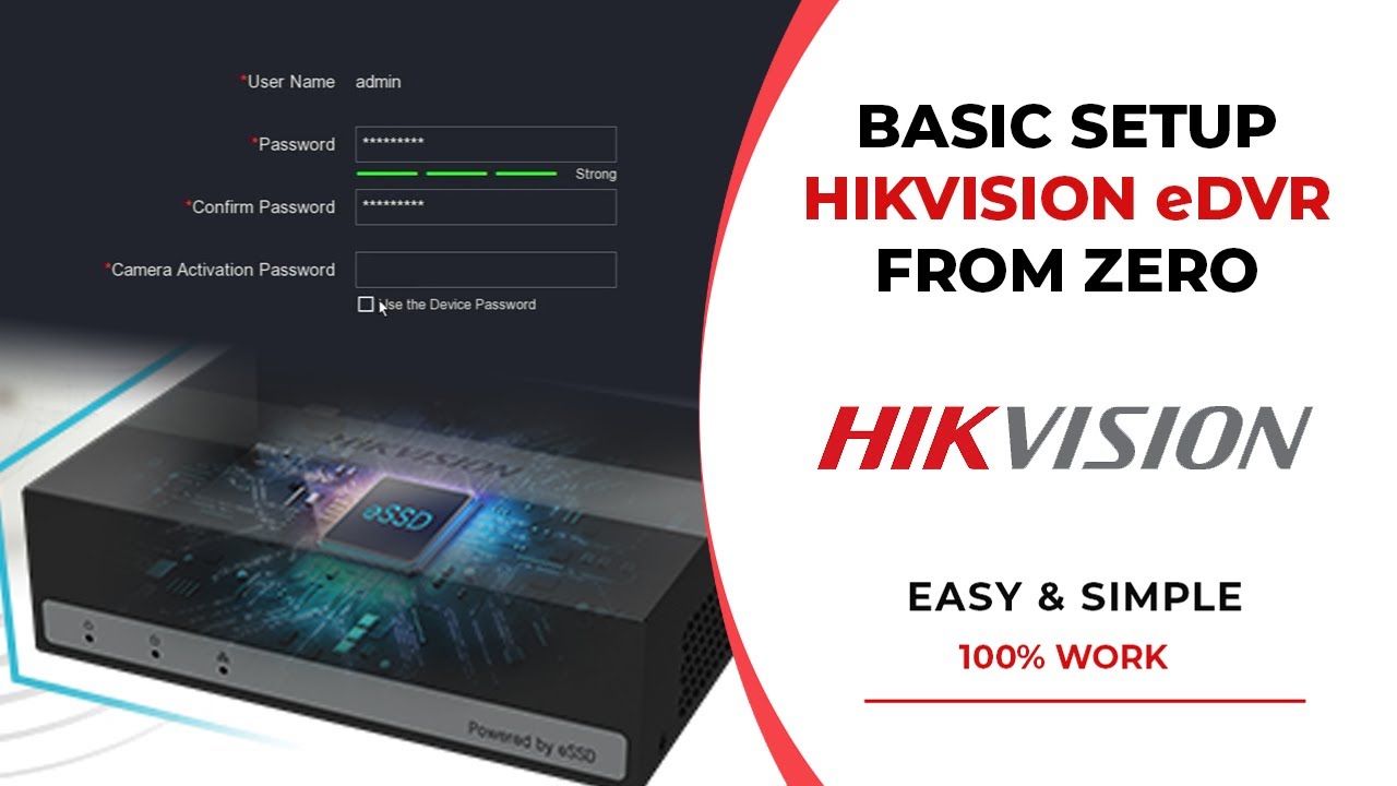 How To Setup New Hikvision eDVR Series DS-E04HQHI-B