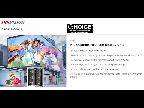 HIKVISION VIDEO WALL DS D42A0FO CLF P10 Outdoor Fixel LED Display Unit Energy Saving Front IP67