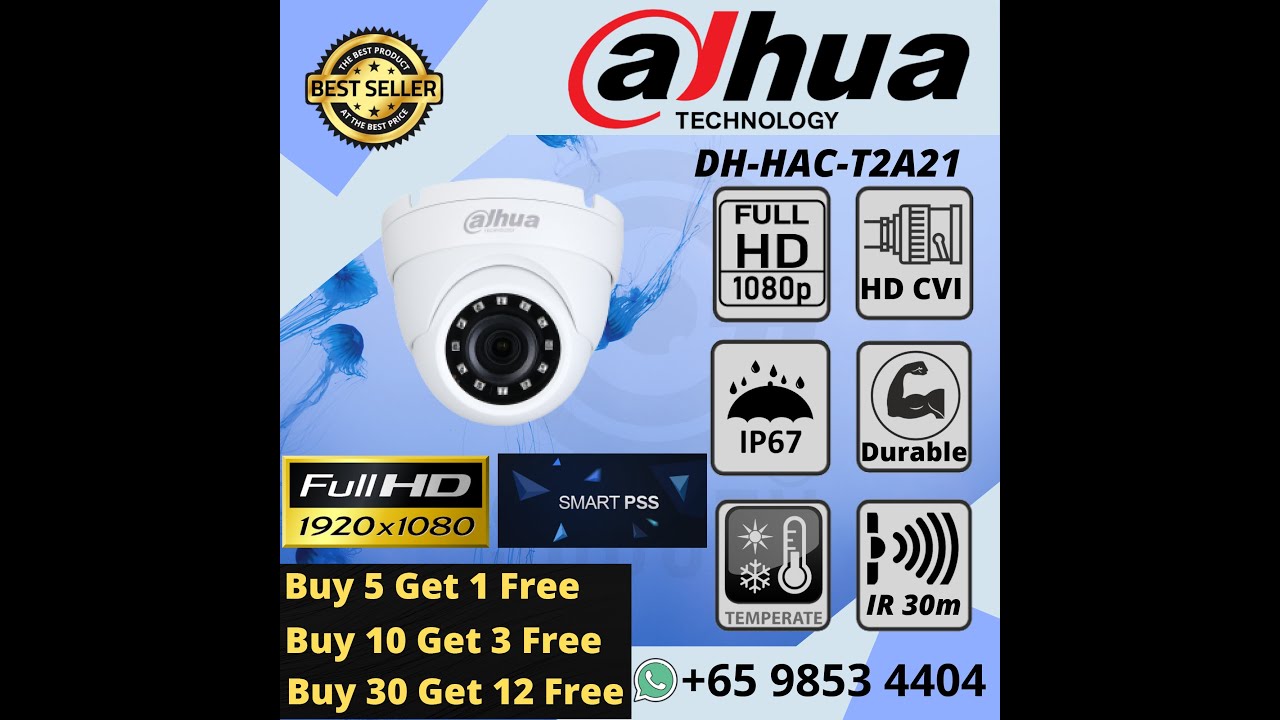 DAHUA CCTV Camera DH HAC T2A21 Night Vision Outdoor Dome Camera Ministry Agency CCTV Maintenance