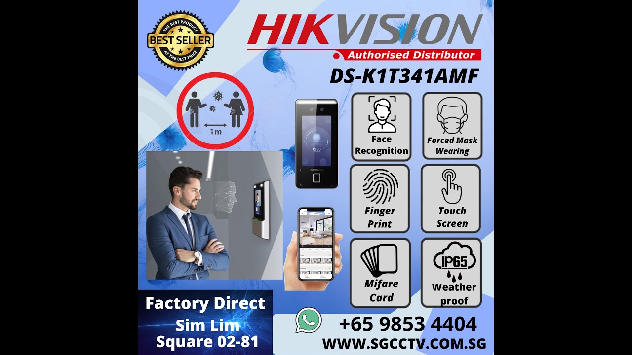 HIKVISION Face Recognition DS K1T342MFX Security System Supplier TERMINAL ACCESS CONTROL CONTACTLESS