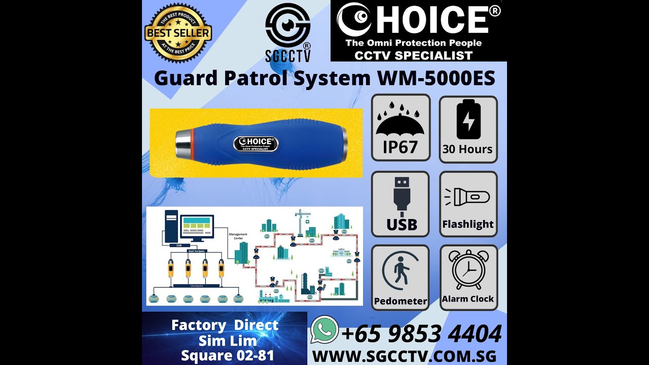 Guard Tour Reader WM 5000V8 Vanguard 8 Patrol System 2 4G IP67 Long Range Download Station RFID