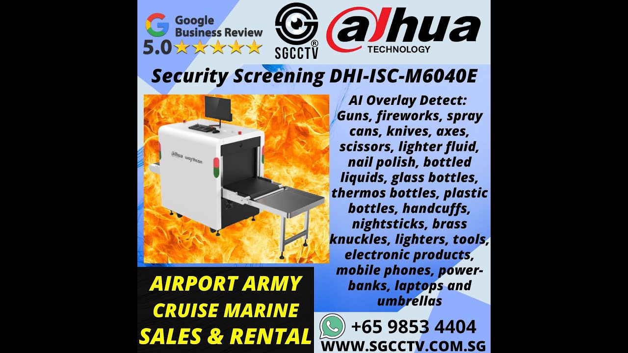 DAHUA Security Screening X Ray DHI ISC M6040E X ray Machine Transport Stations  Baggage Scanner NEW