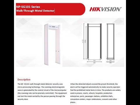HIKVISION WALK-THROUGH METAL DETECTOR NP-SG101 Embassies Airports Terminals Security Screening