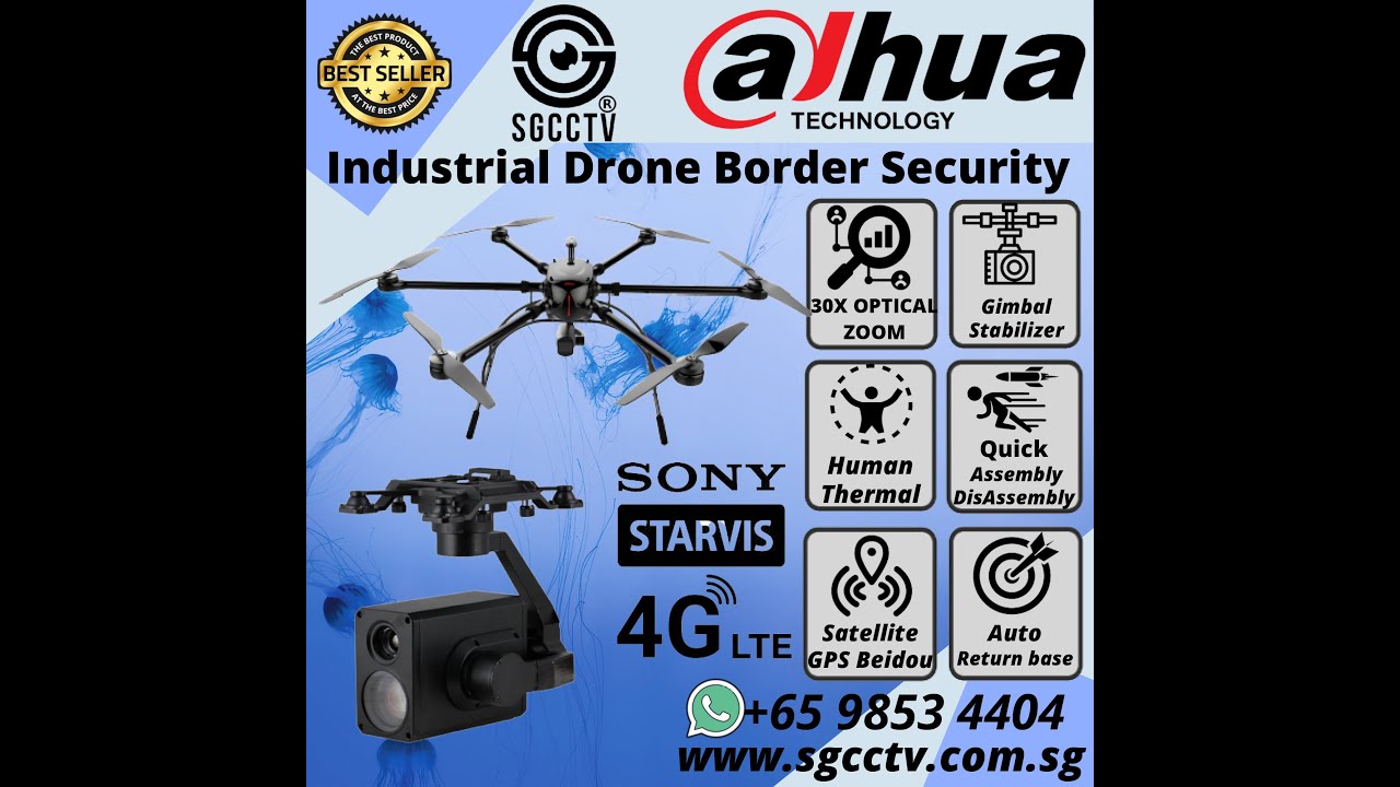 Industrial Drone Thermal Camera with Gimbal Stabilizer Public Security Firefighting Border Defense.