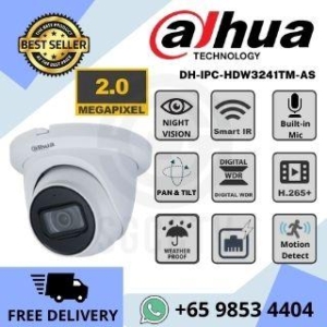Dahua Security Camera IPC-HDW3241TM-AS Eyeball Network 2MP Lite AI IR Home Office Shop Warehouse Factory Hospital Sim Lim Square CCTV Camera Store 02-81