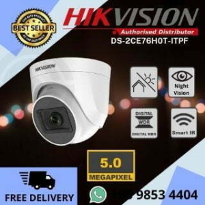 Hikvision Camera 5MP 3K DS-2CE76H0T-ITPF CCTV Camera DOME Night Vision Smart IR Sim Lim Square CCTV Shop CCTV Camera Upgrade Repair Replace Hikvision Security