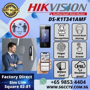 HIKVISION Facial Recognition DS-K1T341AMF DS-K1T341CMF Face Access Fingerprint RFID 2 way Audio Video Intercom Mobile APP IP65