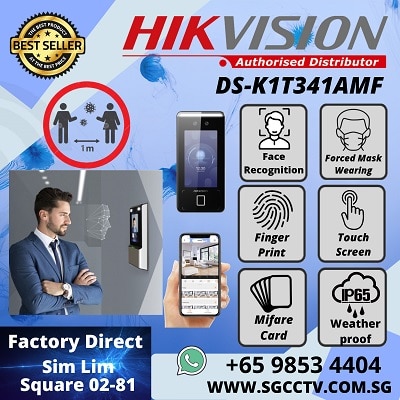 HIKVISION Facial Recognition DS-K1T341AMF Face Access FingerPrint RFID Mask Wearing Detection Free Installation + Configuration + Training + Technical Support