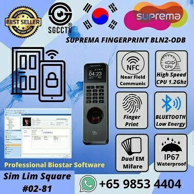 SUPREMA FINGERPRINT BLN2-ODB READER BIOLITE N2 BIOSTAR CONTROLLER Dual Frequency RFID IP67 Full Weatherproof Made in Korea Door Access Fingerprint Biometric