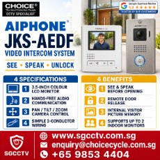 AIPHONE Video Intercom JKS-AEDF Home Office Warehouse Intercom Singapore Security System SGCCTV AIPHONE Video Intercom Repair
