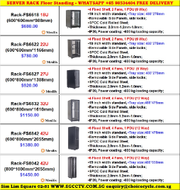 DATA CABINET SERVER RACK AS6618 18U Vertical Wall Mount Floor Standing Server Rack. To store CCTV DVR NVR SWITCH DATA CENTRE