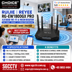 RUIJIE Wi-Fi 6 Dual-band Gigabit RG-EW1800GX PRO 1800M True Mesh Wireless Router 4-stream Gaming Router Best Price Best Performance Security system supplier