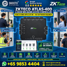 ZKTeco Access Control Panel Atlas-400 Door Controller Box Access Control System Biometric Door Access System Access Control Web Base