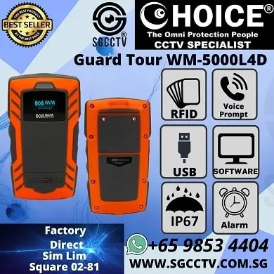 Guard Tour Reader WM-5000P4D 4G LTE GPS Guard Patrol Monitoring System RFID Guard Tour System Guard Patrol System Watchman Clock Online Guard Tour