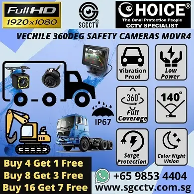 DAHUA Lorry Truck CCTV SYSTEM DH-IPC-HDBW3231F-M DH-IPC-MW1230D-HM12VM12 Bus CCTV System BCA ME04 Security Systems