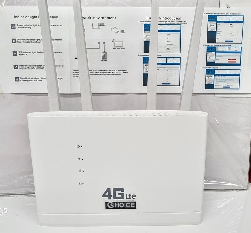 Router 4G SIM CARD CC4G2P Mobile CCTV Wireless Remote Surveillance CCTV Security System Router Best for Hawkers Kiosk Event Construction Worksite Internet 4G4P WHITE FRONT