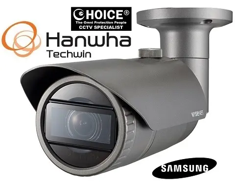 WISENET 4MP CCTV BULLET QNO-7012R South Korea Samsung HANWHA Techwin Military Sensitive Office Home Mall Government Agency China CCTV Camera Security System