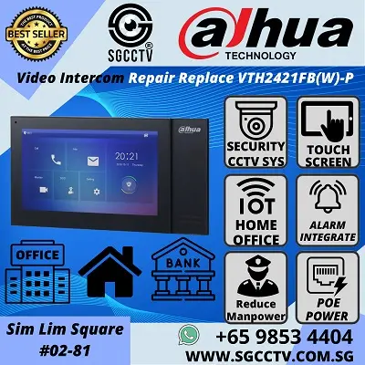 DAHUA Video Intercom DHI-VTO2211G-WP IP & Wi-Fi Villa Door Station IP Connectivity HD Camera Weatherproof PoE Power over Ethernet