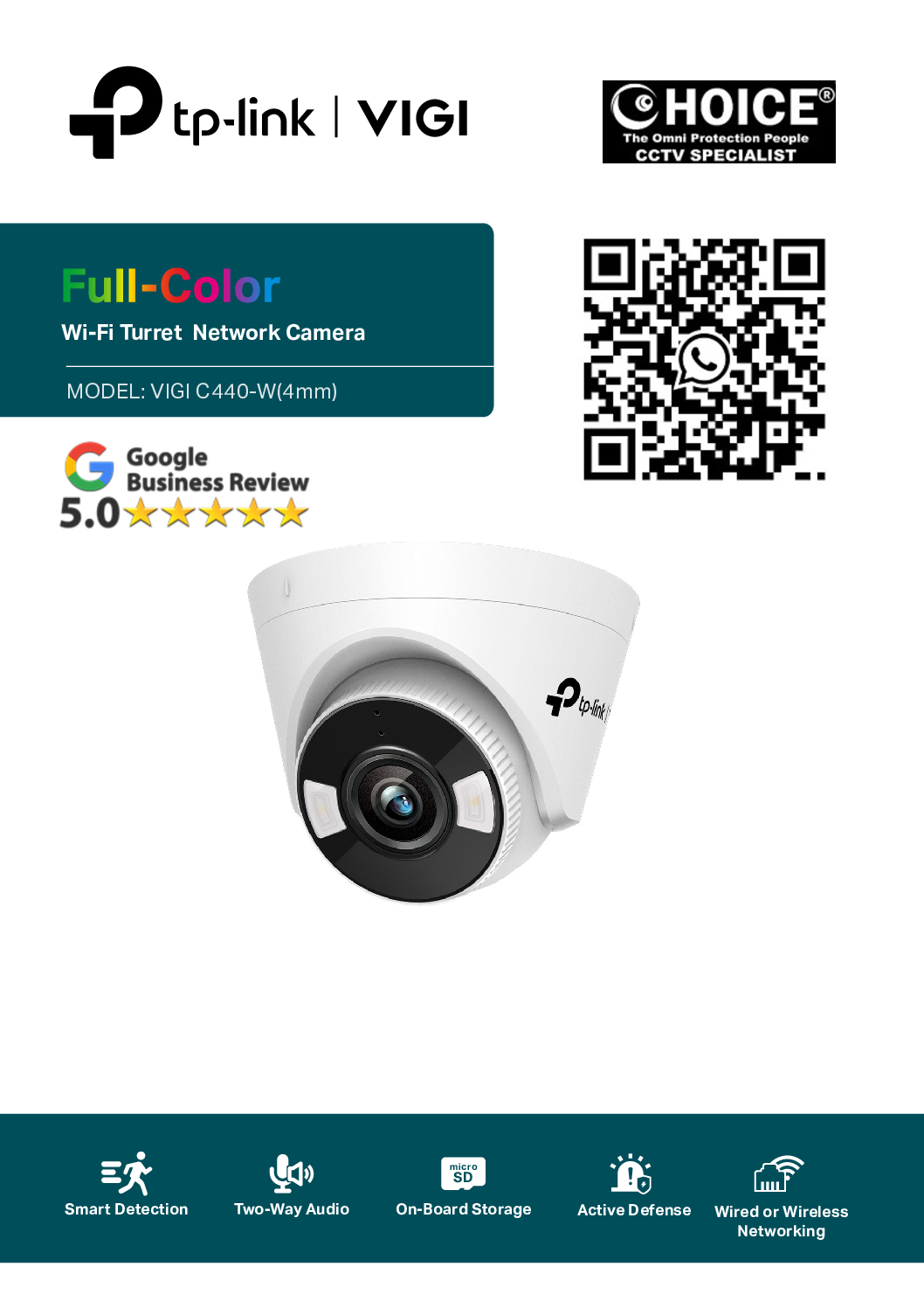 TP-Link 4MP WIFI DOME Camera VIGI-C440-W Full-Color 2-WAY-AUDIO Network IPC Home Security Office Surveillance Retail Stores Security Cameras Installation 6 TP-Link 4MP WIFI DOME Camera VIGI-C440-W Full-Color 2-WAY-AUDIO Network IPC Home Security Office Surveillance Retail Stores Security Cameras Installation - Image 6