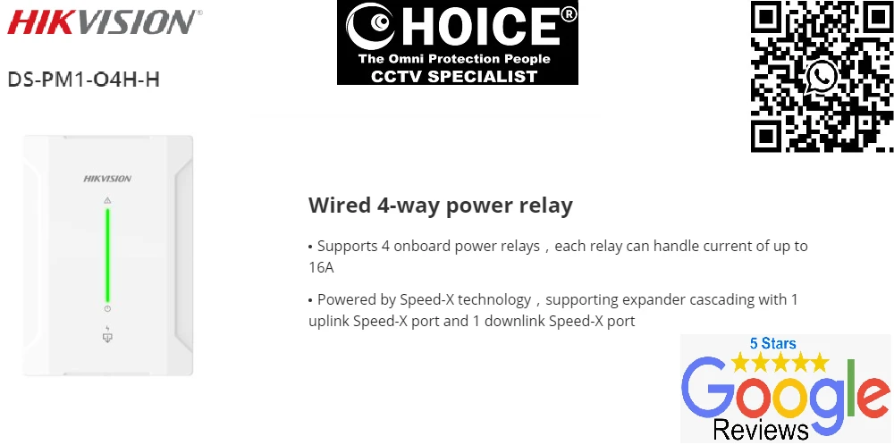 HIKVISION ALARM Wired 4-way power relay DS-PM1-O4H-H 4-Way Power Relay Wired Connectivity Integration with Hikvision Alarm Systems Wireless Security Alarm Home Alarm System
