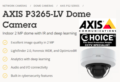 AXIS CCTV Camera DOME P3265-LV Lightfinder Forensic Cybersecurity CCTV Store Security System Singapore AXIS Camera Repair Replace