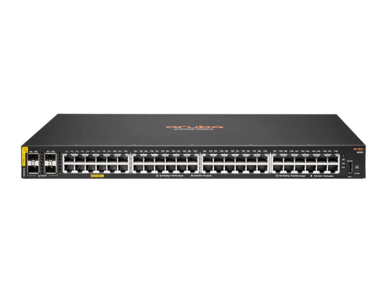 HPE Aruba Networking CX6000 48G 4SFP Switch 48 Gigabit Ethernet Ports Layer 2 Layer 3 Switching Network Switching Redundancy Resilience