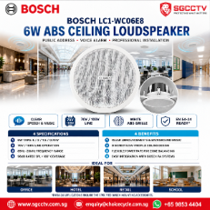 BOSCH Ceiling loudspeaker 6W ABS LC1-WC06E8 SGCCTV SECURITY PACKAGE Public Address Installation Singapore PA Repair Service