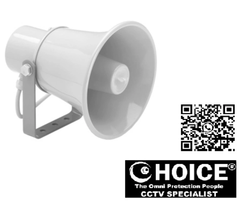 BOSCH Horn loudspeaker 10W 6 LBC3481-12 Horn Design Power Rating Weatherproof Construction Wide Frequency Response Aluminum Housing SGCCTV SECURITY PACKAGE CCTV Camera Installation Singapore