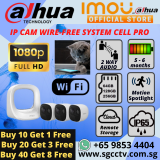 IMOU WIFI CAMERA CELL PRO WIRE-FREE SYSTEM IP CAM IP65 Outdoor Camera Solar-Charging DAHUA IMOU Security System Singapore