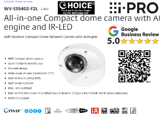 IPRO PANASONIC 4MP DOME CAMERA WV-S35402-F2L NDAA National Defense Authorization Act NDAA compliant iPro CCTV Singapore