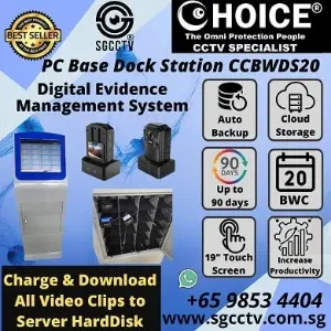 CCTV Dock Station CCBWDS20 20 Ports Body worn Camera Police Body Worn CCTV Singapore CCTV Camera Singapore