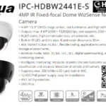 DAHUA CCTV DOME 4MP DH-IPC-DHBW2441E-S Mic 256GB H.265 IP67 AI Intrusion   DMSS Smart PSS DAHUA Camera Singapore Repair