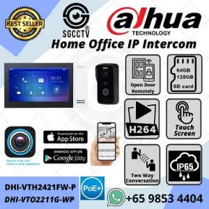 DAHUA Video Intercom DHI VTO2111D P S2 IP Color Monitor DHI VTH2421FW P MINISTRY AGENCY CCTV MAINTENANCE HOSPITAL SCHOOL CAMERA INSTALLATION DAHUA CCTV AUTHORISED AGENT CCTV Singapore CCTV Camera Singapore