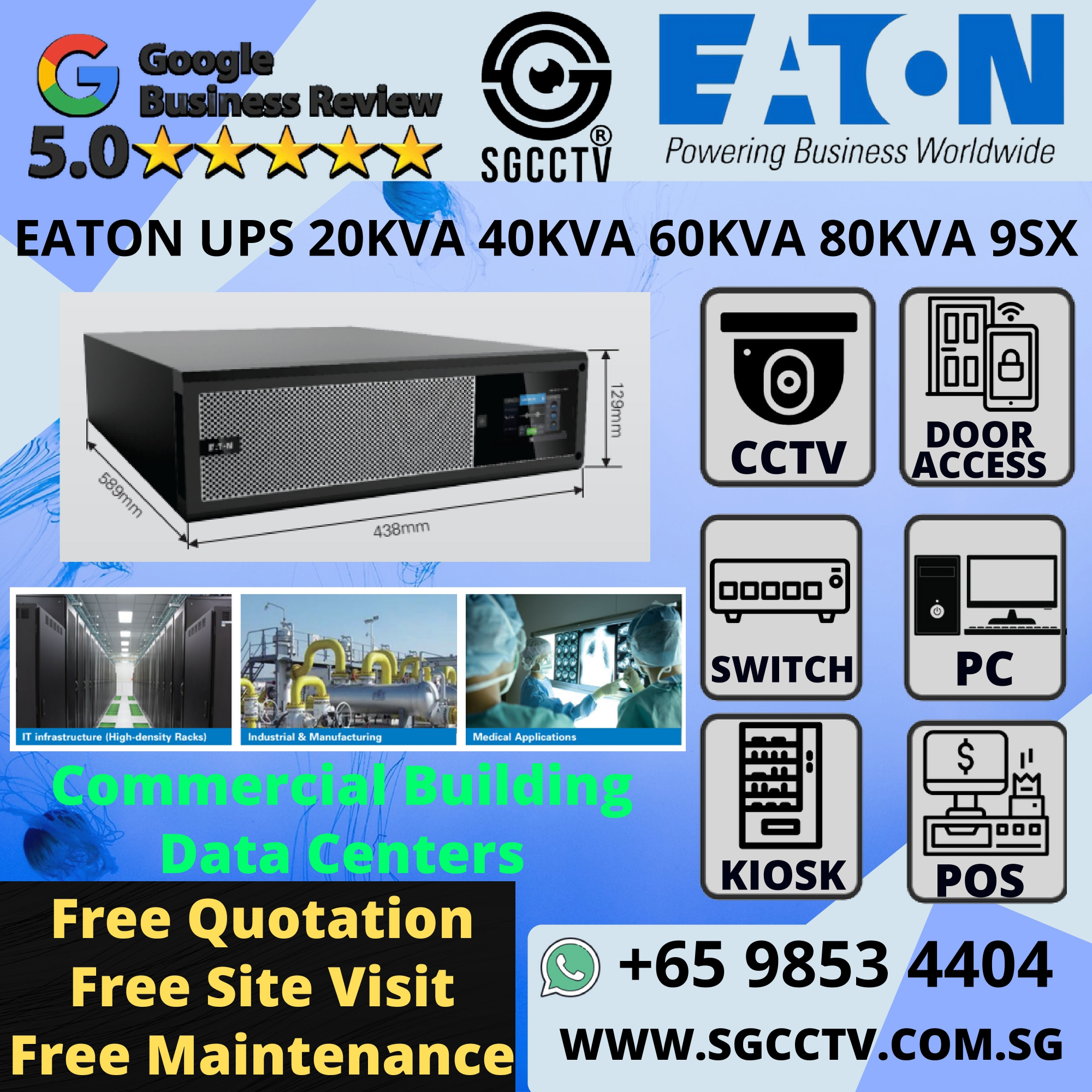 EATON Uninterrupted POWER SUPPLY 20KVA 9SX 9SX20KPM External Battery Module EBM 9SXEBM480RT6U UPS Repair SINGAPORE 1 EATON Uninterrupted POWER SUPPLY 20KVA 9SX 9SX20KPM External Battery Module EBM 9SXEBM480RT6U UPS Repair SINGAPORE