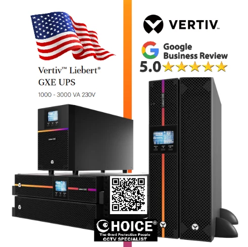 UPS Liebert Vertiv USA GXE 1–3kVA Industrial UPS System Uninterruptible Power Supply Singapore Backup power UPS UPS Price and Specification CCTV Singapore CCTV Camera Singapore