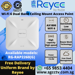 Reyee Ceiling Access Point RG-RAP2266 Wi-Fi 6 2976Mbps ACCESS POINT SINGAPORE Repair Replace NEW Office Internet Slow Gigbyte 3 Reyee Ceiling Access Point RG-RAP2260(G) Wi-Fi 6 1775Mbps Dual-band ACCESS POINT SINGAPORE Repair Replace NEW