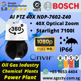 BOSCH PTZ CAMERA NDP-7602-Z40 40X PAN TILT ZOOM 2MP IP66 Security System Singapore CCTV Distributor CCTV Camera Installation