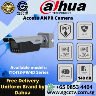 Dahua Access ANPR Camera ITC413-PW4D Series 4MP H.264 H.265 IP67 IK10 Security CCTV Camera Singapore Repair Replace NEW
