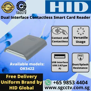 HID OMNIKEY Smart Card Reader 5422 Dual Interface Contact&Contactless CARD READER SINGAPORE Repair&Replace NEW