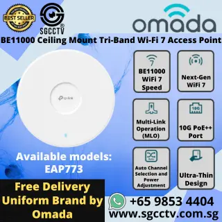 Omada Access Point EAP773 BE11000 Ceiling Mount Tri-Band Wi-Fi 7 ACCESS POINT SINGAPORE Repair Replace NEW