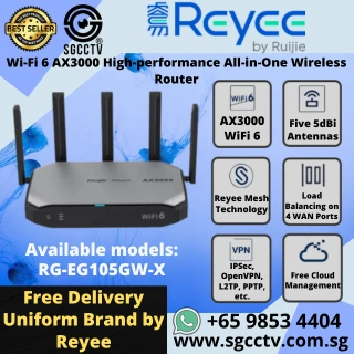 Reyee All-in-One Wireless Router RG-EG105GW-X WiFi 6 2976Mbps CCTV ROUTER SINGAPORE Router Repair Replace NEW