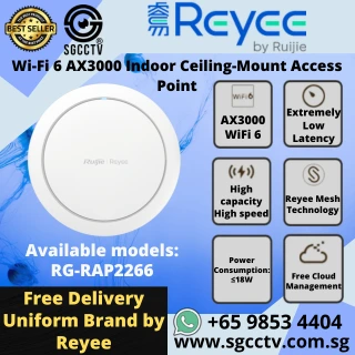 Reyee Ceiling Access Point RG-RAP2266 Wi-Fi 6 2976Mbps ACCESS POINT SINGAPORE Repair Replace NEW Office Internet Slow Gigbyte