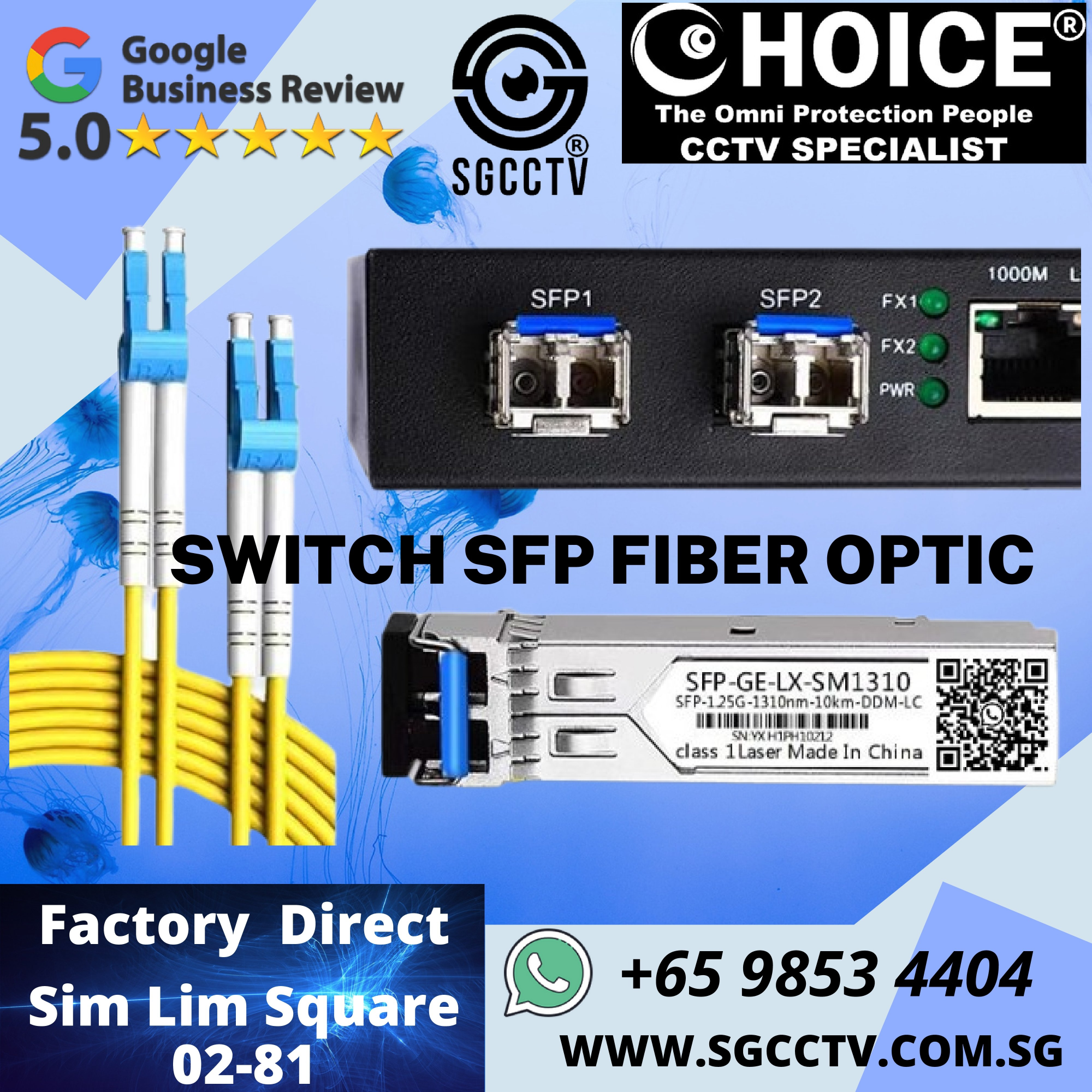HUAWEI SFP Module SFP-GE-LX-SM1310 SWITCH SFP SLOT Single Mode 10km CCTV SWITCH SINGAPORE POE Switch Repair YC