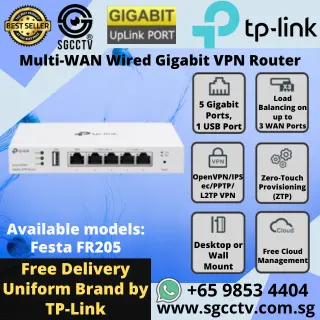 TP-LINK Gigabit VPN Router FR205 Cheapest WIFI Router Access Point High Speed Switch Singapore Router Access Point Repair NEW