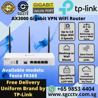 TP-LINK Gigabit VPN WiFi Router FR365 Cheapest WIFI Router Access Point High Speed Switch Singapore Router Access Point Repair NEW