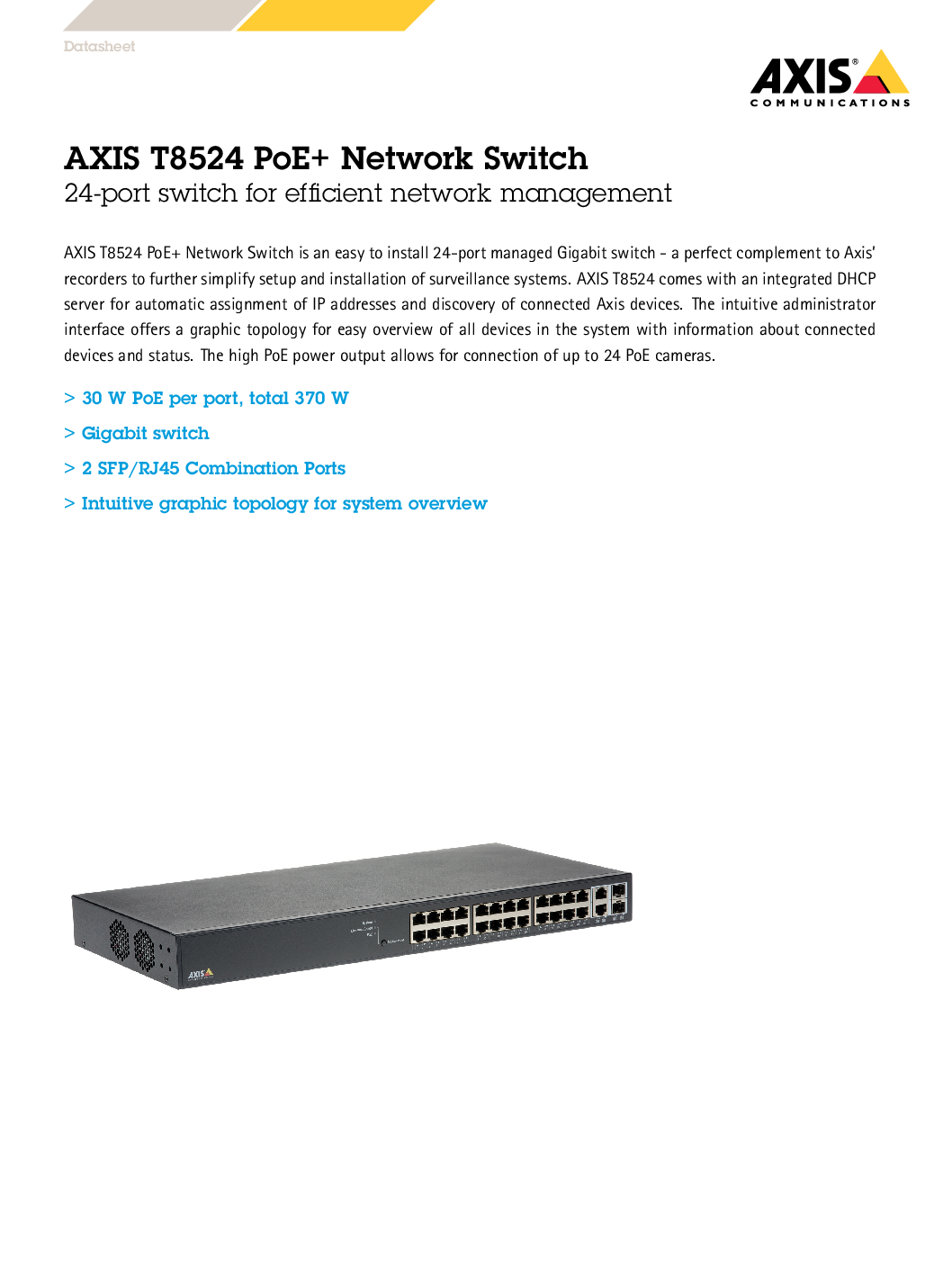 AXIS T8516 16-Port PoE+ switch powers 16 cameras supports SFP uplinks fanless operation and Axis Device Manager for secure scalable video networks NN 7 AXIS T8516 16-Port PoE+ switch powers 16 cameras supports SFP uplinks fanless operation and Axis Device Manager for secure scalable video networks NN - Image 7